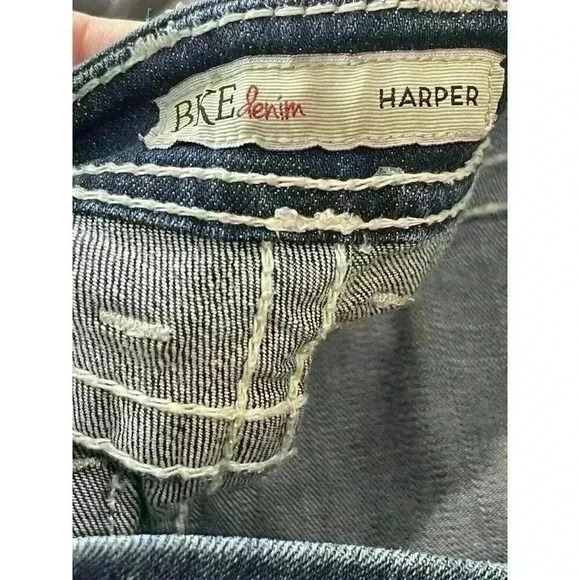 BKE Harper Stretch Jeans Dark Wash Mid Rise Western Women's 31 ankle - Picture 6 of 6